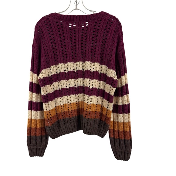 Another Love Ginger Stripe Sweater in Dusk Snowfall Color Block Size Medium NEW - Picture 2 of 9